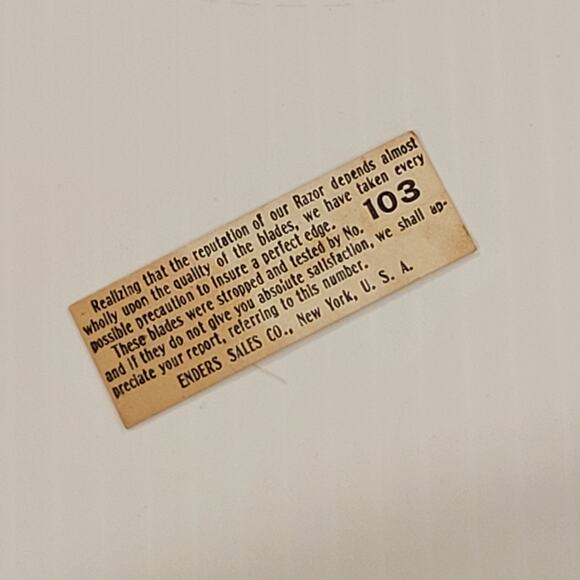 Vintage Enders safety razor with box and blade with sleeve - Picture 3 of 9